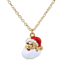 Carica l&#39;immagine nel visualizzatore di Gallery, Hot Christmas Halloween Funny Christmas Series Necklace Santa Claus Christmas Tree Boots Bell Donut Pendant Decoration Jewelry