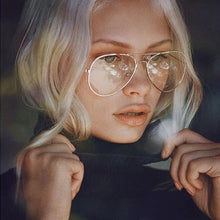 Load image into Gallery viewer, Classic Clear Glasses Gold Frame Vintage Sunglass Women Men Optical Aviation Eyeglasses Transparent Clear