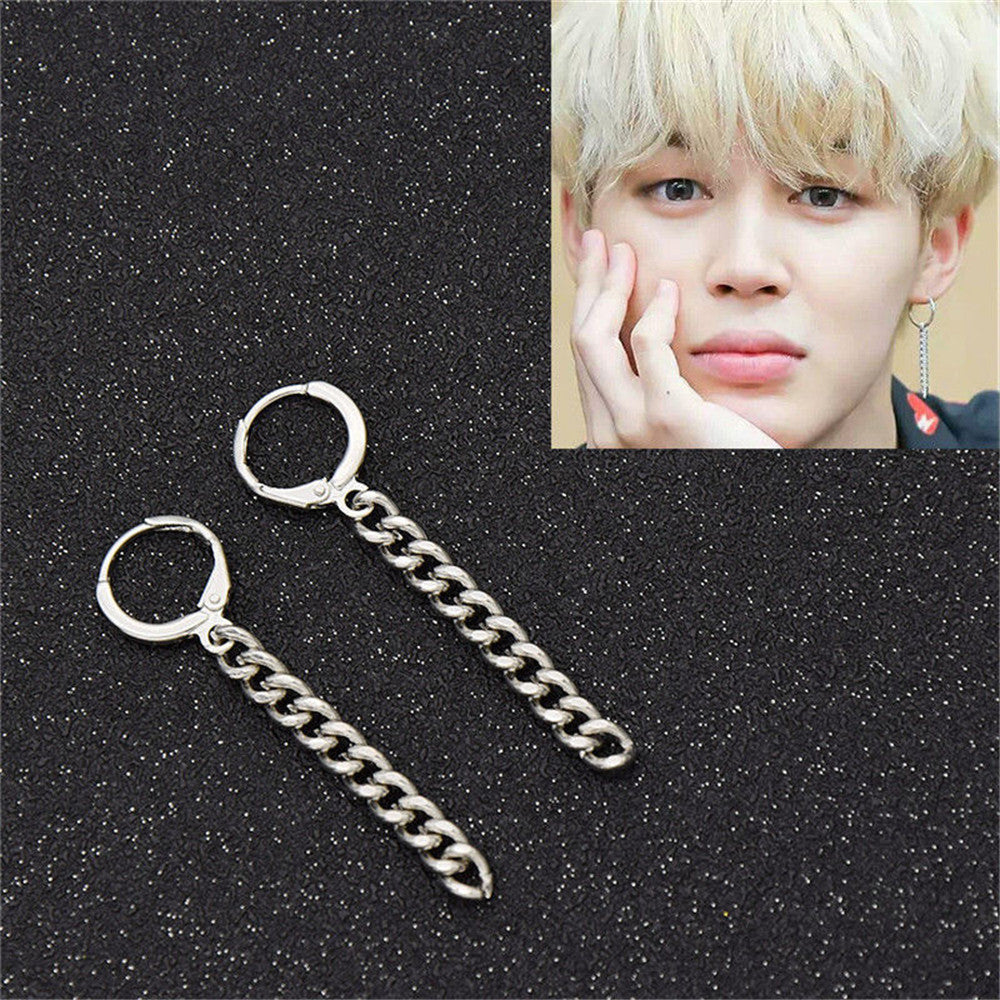 Kpop BTS JIMIN Polaris 2way Drop Earrings Sterling Silver Stud 100%  Authentic | eBay