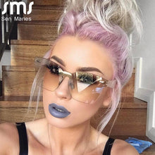 Load image into Gallery viewer, Brand designer sunglasses women Summer Rimless Square Shades Sun glasses Eyewear sunshines  Sunglasses woman