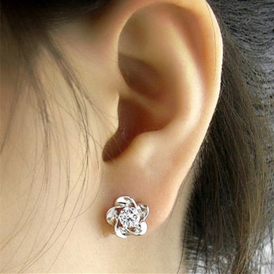 Hot Fashion Eternal Flowers Earring Classic Silver Plated Earrings Sun Flower Earrings for Girls Female Jewelry Wholesale