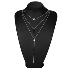 Carica l&#39;immagine nel visualizzatore di Gallery, Hot Fashion Gold Choker Multi Layer Necklace Tiny Sequins Moon Cross Pendant Necklace For Women Bohemian Jewelry Ethnic Collar
