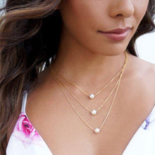 Carica l&#39;immagine nel visualizzatore di Gallery, Hot Fashion Gold Choker Multi Layer Necklace Tiny Sequins Moon Cross Pendant Necklace For Women Bohemian Jewelry Ethnic Collar