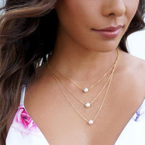 Hot Fashion Gold Choker Multi Layer Necklace Tiny Sequins Moon Cross Pendant Necklace For Women Bohemian Jewelry Ethnic Collar