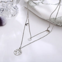 Carica l&#39;immagine nel visualizzatore di Gallery, Hot Fashion Gold Choker Multi Layer Necklace Tiny Sequins Moon Cross Pendant Necklace For Women Bohemian Jewelry Ethnic Collar