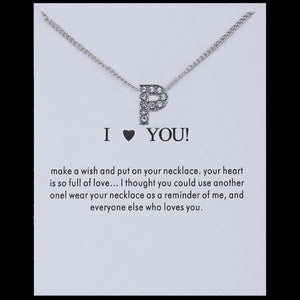 Hot Fashion Silvery Charms Necklace crystal Pendant letters For Women Jewelry Personalized Letters Necklaces