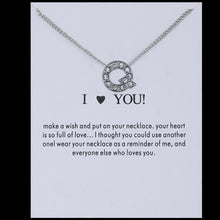 Carica l&#39;immagine nel visualizzatore di Gallery, Hot Fashion Silvery Charms Necklace crystal Pendant letters For Women Jewelry Personalized Letters Necklaces