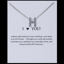 Carica l&#39;immagine nel visualizzatore di Gallery, Hot Fashion Silvery Charms Necklace crystal Pendant letters For Women Jewelry Personalized Letters Necklaces