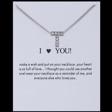 Carica l&#39;immagine nel visualizzatore di Gallery, Hot Fashion Silvery Charms Necklace crystal Pendant letters For Women Jewelry Personalized Letters Necklaces