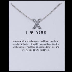 Hot Fashion Silvery Charms Necklace crystal Pendant letters For Women Jewelry Personalized Letters Necklaces