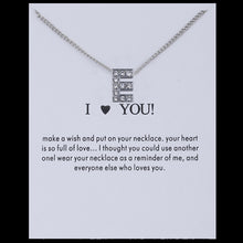 Carica l&#39;immagine nel visualizzatore di Gallery, Hot Fashion Silvery Charms Necklace crystal Pendant letters For Women Jewelry Personalized Letters Necklaces