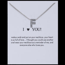 Carica l&#39;immagine nel visualizzatore di Gallery, Hot Fashion Silvery Charms Necklace crystal Pendant letters For Women Jewelry Personalized Letters Necklaces