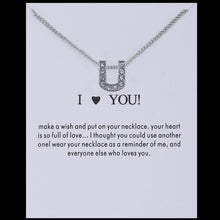 Carica l&#39;immagine nel visualizzatore di Gallery, Hot Fashion Silvery Charms Necklace crystal Pendant letters For Women Jewelry Personalized Letters Necklaces