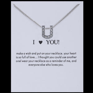 Hot Fashion Silvery Charms Necklace crystal Pendant letters For Women Jewelry Personalized Letters Necklaces