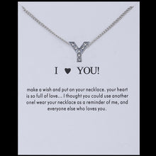 Carica l&#39;immagine nel visualizzatore di Gallery, Hot Fashion Silvery Charms Necklace crystal Pendant letters For Women Jewelry Personalized Letters Necklaces