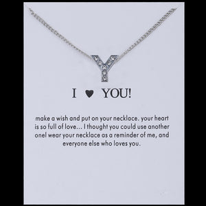 Hot Fashion Silvery Charms Necklace crystal Pendant letters For Women Jewelry Personalized Letters Necklaces