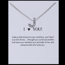 Carica l&#39;immagine nel visualizzatore di Gallery, Hot Fashion Silvery Charms Necklace crystal Pendant letters For Women Jewelry Personalized Letters Necklaces