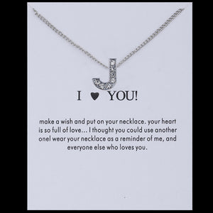 Hot Fashion Silvery Charms Necklace crystal Pendant letters For Women Jewelry Personalized Letters Necklaces