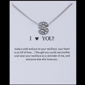 Hot Fashion Silvery Charms Necklace crystal Pendant letters For Women Jewelry Personalized Letters Necklaces
