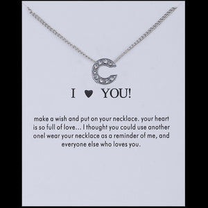 Hot Fashion Silvery Charms Necklace crystal Pendant letters For Women Jewelry Personalized Letters Necklaces