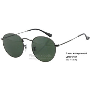 sunglasses Classic Round Metal style frame Glass gradient lens 50 size arista unisex women summer dress