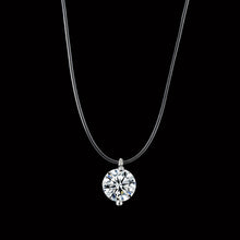 Load image into Gallery viewer, Female Transparent Fishing Line Necklace Silver Color Invisible Chain Necklace For Women Rhinestone Choker Necklace Collier