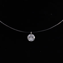 Load image into Gallery viewer, Female Transparent Fishing Line Necklace Silver Color Invisible Chain Necklace For Women Rhinestone Choker Necklace Collier