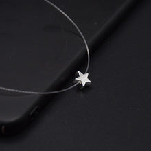 Load image into Gallery viewer, Female Transparent Fishing Line Necklace Silver Color Invisible Chain Necklace For Women Rhinestone Choker Necklace Collier