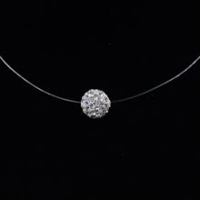 Load image into Gallery viewer, Female Transparent Fishing Line Necklace Silver Color Invisible Chain Necklace For Women Rhinestone Choker Necklace Collier