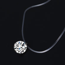Load image into Gallery viewer, Female Transparent Fishing Line Necklace Silver Color Invisible Chain Necklace For Women Rhinestone Choker Necklace Collier