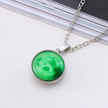 Carica l&#39;immagine nel visualizzatore di Gallery, Hot New Arrival Glowing Jewelry Full Moon Necklace Handmade Glass Dome Lunar Eclipse Necklace Glow In The Dark Pendant Jewelry