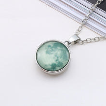 Carica l&#39;immagine nel visualizzatore di Gallery, Hot New Arrival Glowing Jewelry Full Moon Necklace Handmade Glass Dome Lunar Eclipse Necklace Glow In The Dark Pendant Jewelry