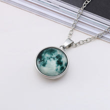 Carica l&#39;immagine nel visualizzatore di Gallery, Hot New Arrival Glowing Jewelry Full Moon Necklace Handmade Glass Dome Lunar Eclipse Necklace Glow In The Dark Pendant Jewelry
