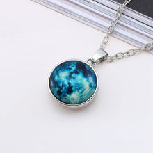 Carica l&#39;immagine nel visualizzatore di Gallery, Hot New Arrival Glowing Jewelry Full Moon Necklace Handmade Glass Dome Lunar Eclipse Necklace Glow In The Dark Pendant Jewelry