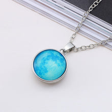 Carica l&#39;immagine nel visualizzatore di Gallery, Hot New Arrival Glowing Jewelry Full Moon Necklace Handmade Glass Dome Lunar Eclipse Necklace Glow In The Dark Pendant Jewelry