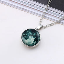 Carica l&#39;immagine nel visualizzatore di Gallery, Hot New Arrival Glowing Jewelry Full Moon Necklace Handmade Glass Dome Lunar Eclipse Necklace Glow In The Dark Pendant Jewelry