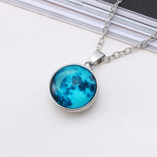 Carica l&#39;immagine nel visualizzatore di Gallery, Hot New Arrival Glowing Jewelry Full Moon Necklace Handmade Glass Dome Lunar Eclipse Necklace Glow In The Dark Pendant Jewelry