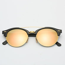 Load image into Gallery viewer, Round Acetate Tortoise Frame Men Sunglasses Lunettes Soleil Femme UV400 Women Sun Glasses Mirror Brown Glass Lenses