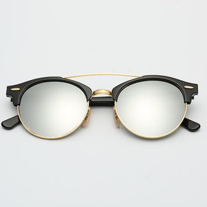 Round Acetate Tortoise Frame Men Sunglasses Lunettes Soleil Femme UV400 Women Sun Glasses Mirror Brown Glass Lenses