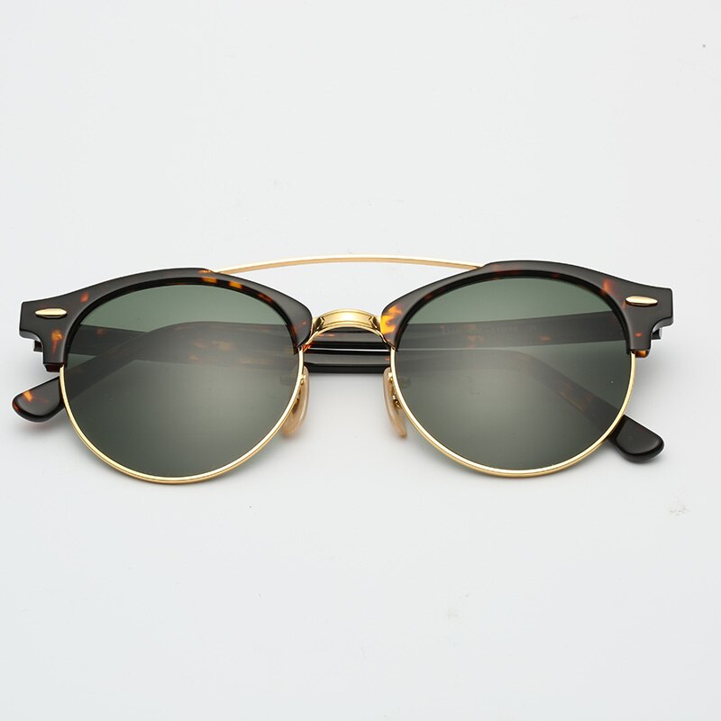 Round Acetate Tortoise Frame Men Sunglasses Lunettes Soleil Femme UV400 Women Sun Glasses Mirror Brown Glass Lenses