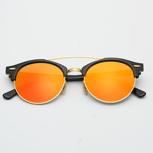 Round Acetate Tortoise Frame Men Sunglasses Lunettes Soleil Femme UV400 Women Sun Glasses Mirror Brown Glass Lenses