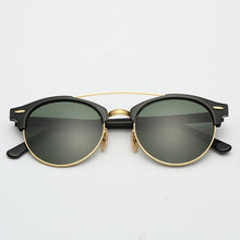 Load image into Gallery viewer, Round Acetate Tortoise Frame Men Sunglasses Lunettes Soleil Femme UV400 Women Sun Glasses Mirror Brown Glass Lenses