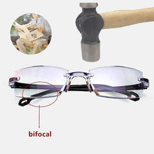 Load image into Gallery viewer, Anti-radiation Reading Glasses Rimless Glasses Smart Zoom Anti-blue Reading Glasses for The Elderly