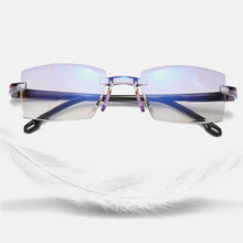 Load image into Gallery viewer, Anti-radiation Reading Glasses Rimless Glasses Smart Zoom Anti-blue Reading Glasses for The Elderly