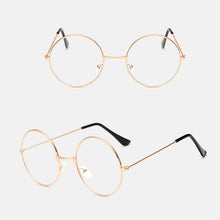 Load image into Gallery viewer, Small Fresh Round Frame Glasses Ladies Art Metal Glasses Simple Classic Flat Mirror All-match Fashionable Glasses