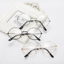 Load image into Gallery viewer, Small Fresh Round Frame Glasses Ladies Art Metal Glasses Simple Classic Flat Mirror All-match Fashionable Glasses