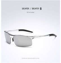 Carica l&#39;immagine nel visualizzatore di Gallery, men&#39;s aluminum-magnesium car drivers Half-frame goggles anti-glare sunglasses Polarized Driving Gozluk erkek
