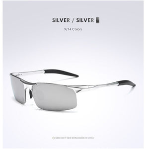 men's aluminum-magnesium car drivers Half-frame goggles anti-glare sunglasses Polarized Driving Gozluk erkek