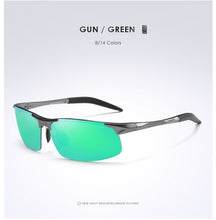 Carica l&#39;immagine nel visualizzatore di Gallery, men&#39;s aluminum-magnesium car drivers Half-frame goggles anti-glare sunglasses Polarized Driving Gozluk erkek