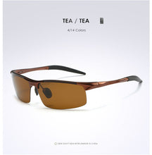 Carica l&#39;immagine nel visualizzatore di Gallery, men&#39;s aluminum-magnesium car drivers Half-frame goggles anti-glare sunglasses Polarized Driving Gozluk erkek